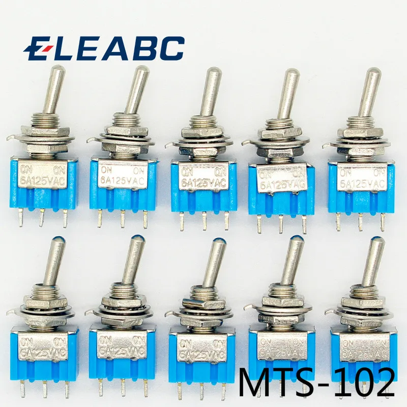 10 шт./лот Синяя Мини фотосессия 3 контактные SPDT ON 6A 125VAC миниатюрные