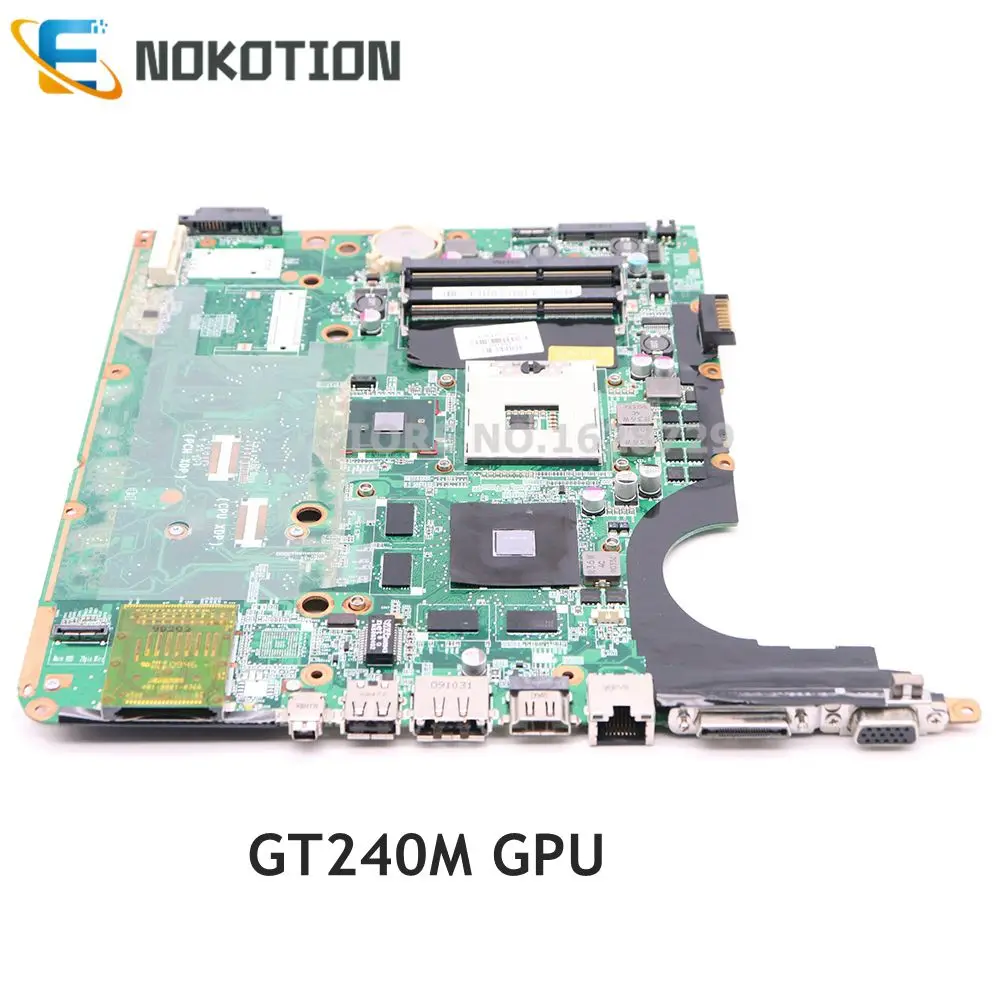 NOKOTION 575477-001 DA0UP6MB6E0 материнская плата для ноутбука hp павильон DV7-3000 серии PM55 DDR3 GT240M GPU полный тест