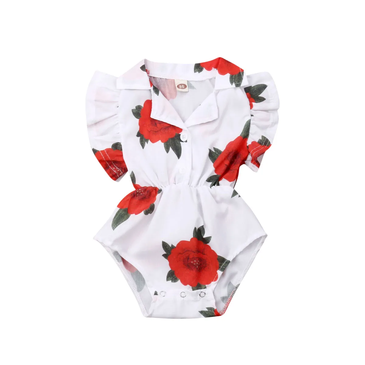 

0-18M Newborn Baby Girl Flower Bodysuit 2019 New Kids Floral Babygrow Jumpsuit Playsuit Clothes