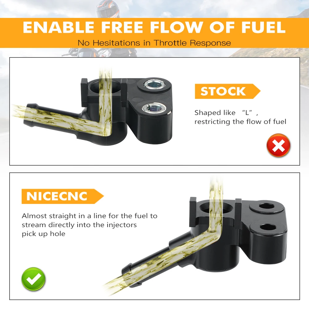 Топливная направляющая NiceCNC для мотокросса газа 250 350 450 EXF ECF MCF 2021-2022 KTM EXCF SXF XCF XCFW