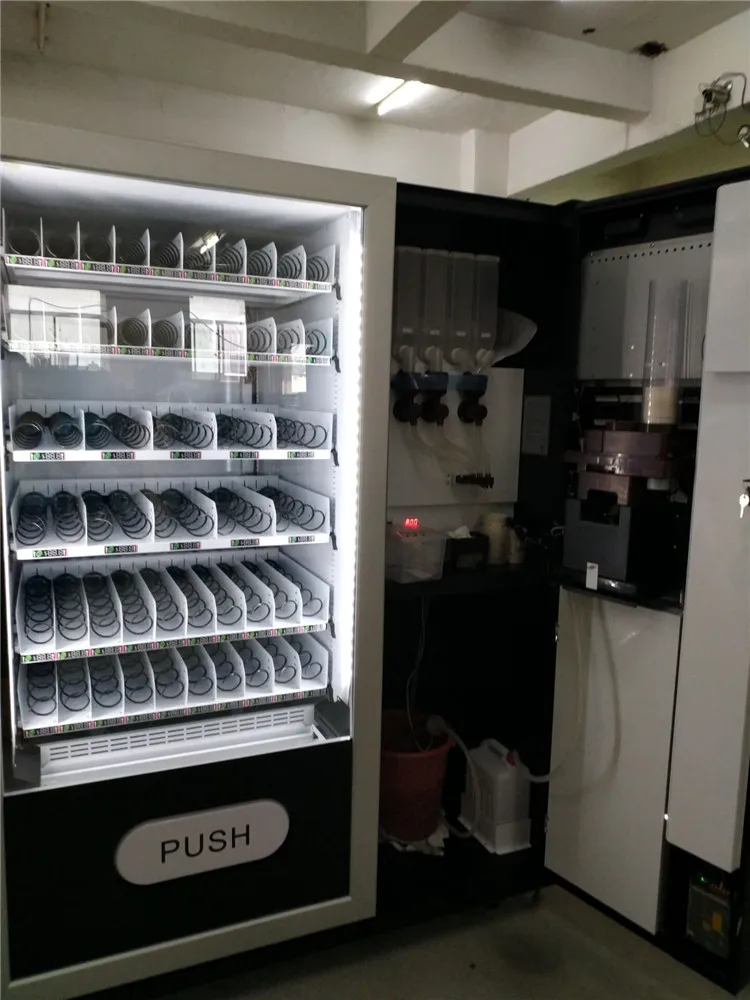 Торговый автомат нового дизайна для продажи закусок холодных напитков