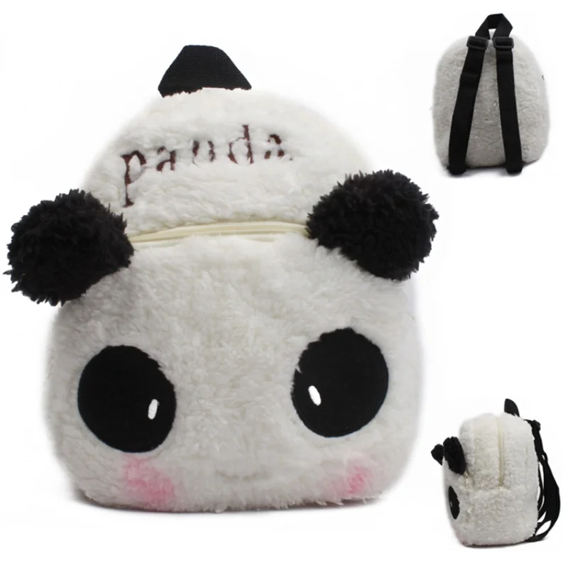 Children Cute Cartoon Animal Plush Bags Lovely Strawberry Panda Cat Rabbit Penguin Shape Backpack Toddle Kids Mini School Bags