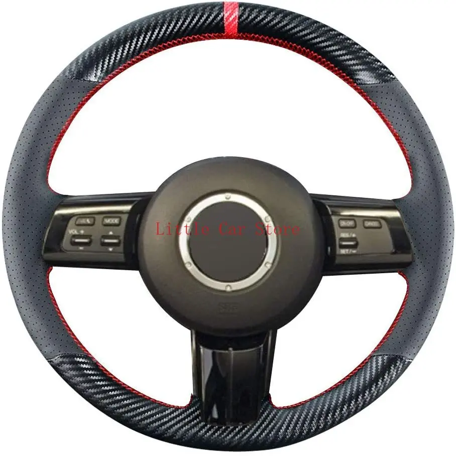 

DIY Stitching Carbon Fiber Steering Wheel Cover For Mazda RX-8 2009-11 MX-5 2006-15 CX-7 SUV 2007-09 Interior Accessories