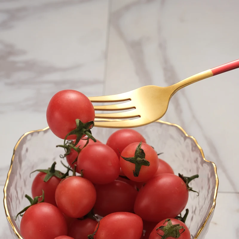 1 главный столовая вилка для фруктов нержавеющая сталь Вилка торта черного и