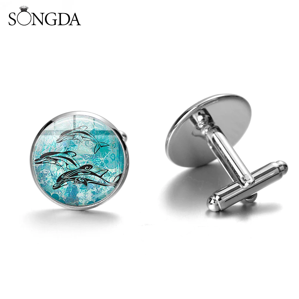 Модные запонки серии морских животных высококачественные с морскими