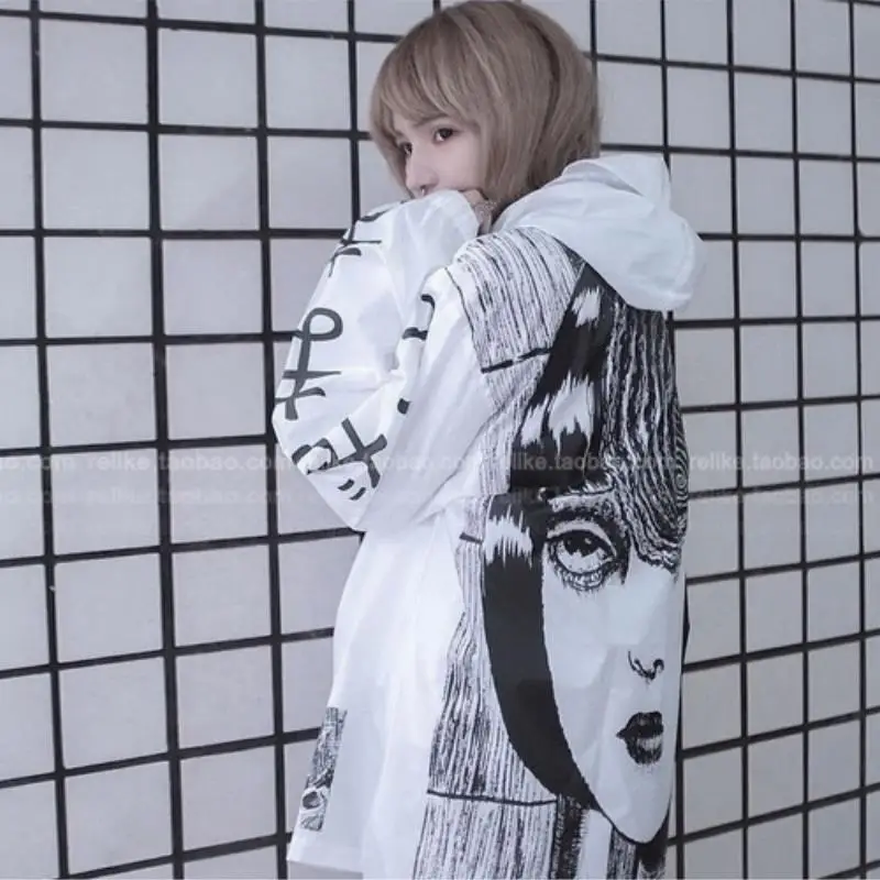 Длинное непромокаемое пальто в стиле панк с защитой от солнца ветровка размера