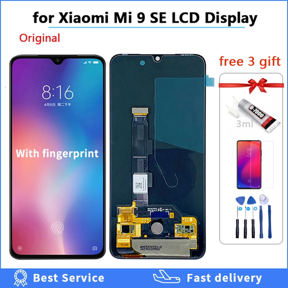 100% протестированный Оригинальный ЖК дисплей AMOLED для xiaomi Mi 9 Mi9 SE с сенсорным