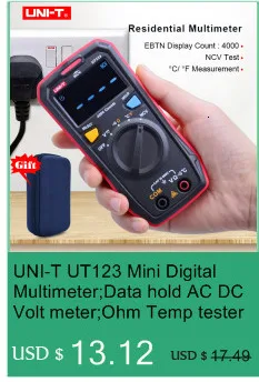 UT219DS промышленные клещи; цифровой мультиметр переменного тока постоянного тока Вольт измеритель тока; безуходный 3-х фазный двигатель последовательность Тесты/LoZ Тесты/с фильтром нижних частот
