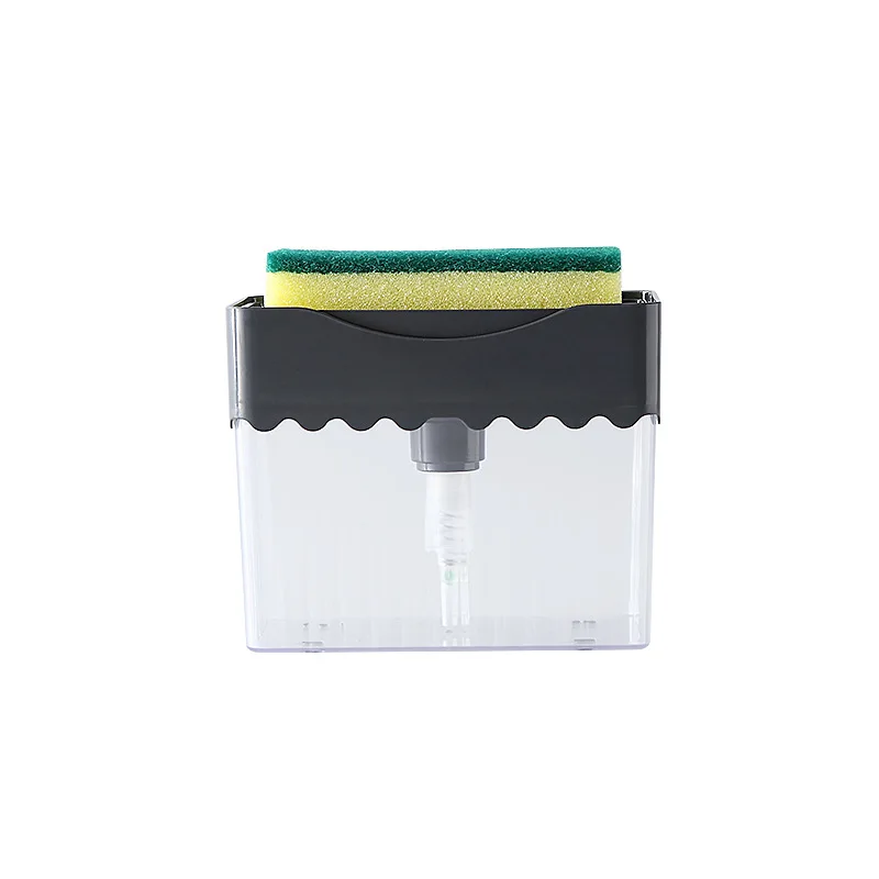 

Pump Dispenser Kitchen Hand Press Soap Organizer New Creative Cleaning Liquid Dispenser Container with Sponge Holder JU31709