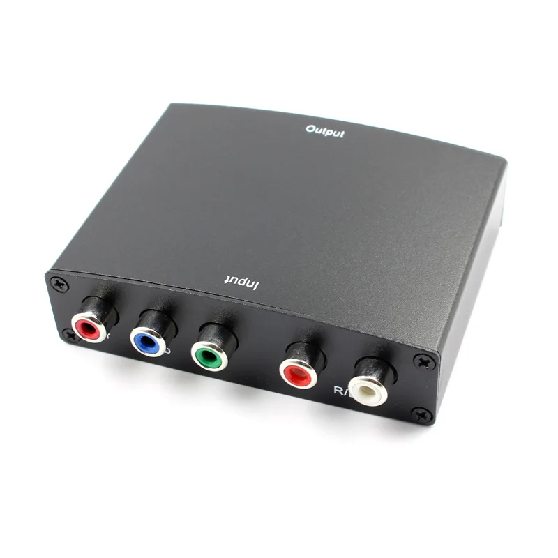 5 RCA Ypbpr компонент для HDMI HDTV Видео Аудио конвертер адаптер с источником питания (USB