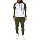 Мужские Бодибилдинг на открытом воздухе спортивные штаны Пальто Штаны осенне-зимняя толстовка, пальто пижамные штаны в полоску, наряд в стиле пэчворк спортивный костюм