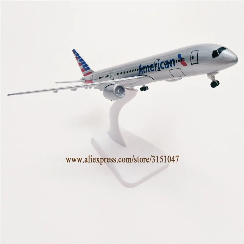 20 см модель самолета Air American Airlines Boeing 787 B787 Airways металлический сплав литья под