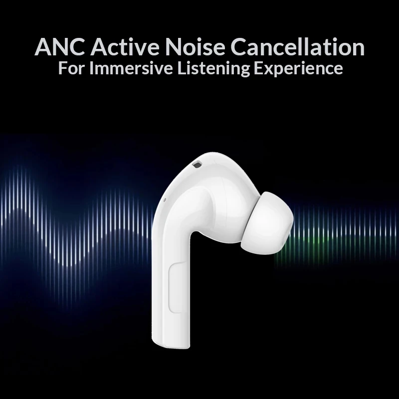 للبيع ZMI الإصدار العالمي بوربودز برو بلوتوث 5.2 سماعات لاسلكية حقيقية ANC سماعات مضادة للماء سريعة الشحن في الأذن سماعة