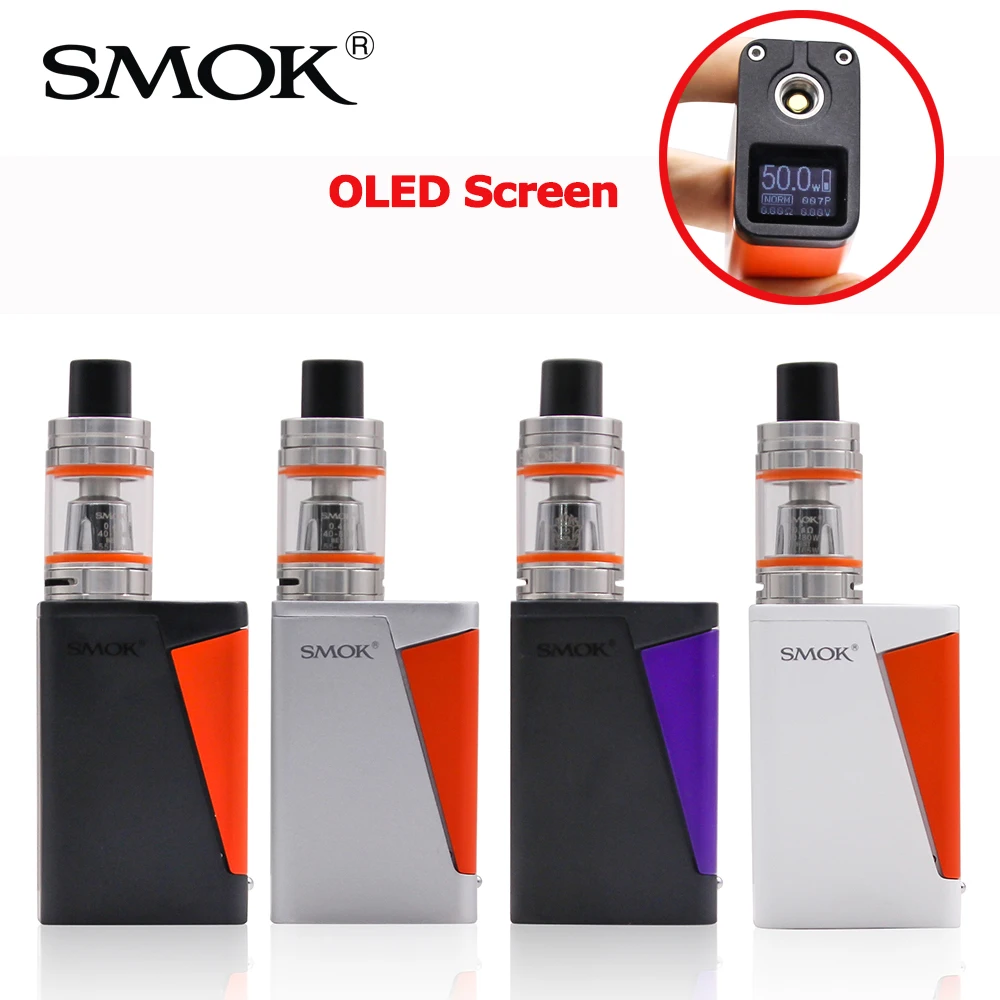 SMOK H-PRIV 50 Вт TC VW Vape мод OLED экран TFV8 детский бак M2 Q2 катушка 510 атомайзер Vape комплект электронная сигарета мод Va