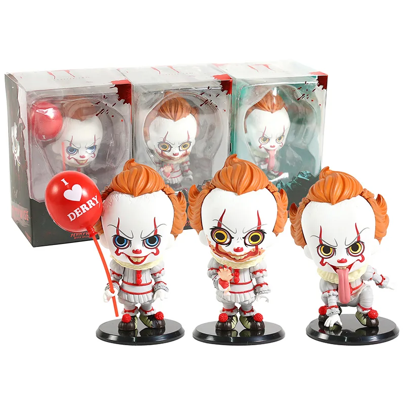 3 шт. ПВХ фигурка Стивен Кинг зло Джокер клоун Pennywise модель игрушки 2017 ужас для