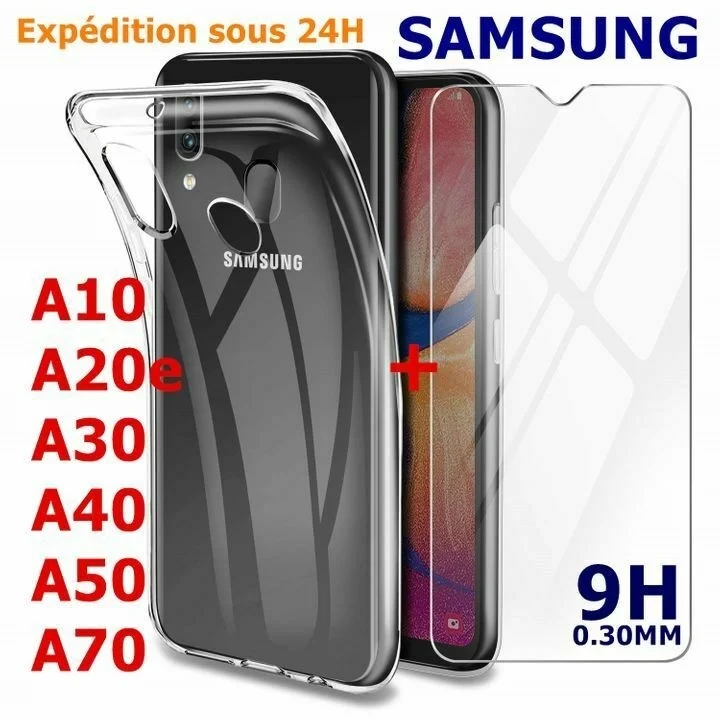 

Coque Ultra Mince Housse + Verre Tremp Pour For Samsung A10 A20 A40 A50 A70 A80