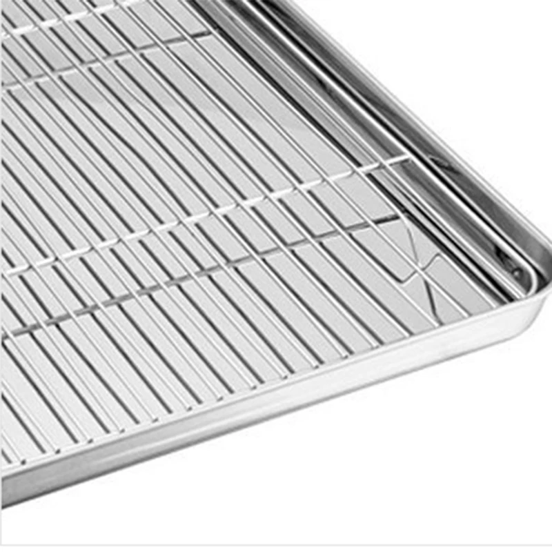 

2 Set Dedicated Baking Tray Grill Pan Set,Rectangle & Round