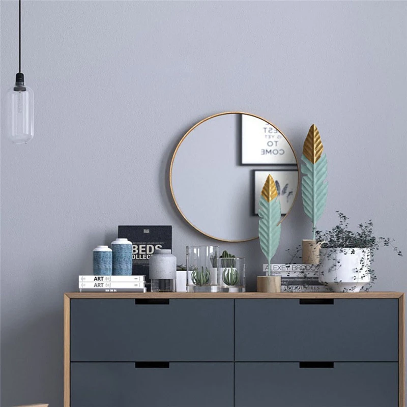 Новинка современное железное перо деревянное основание украшения простые