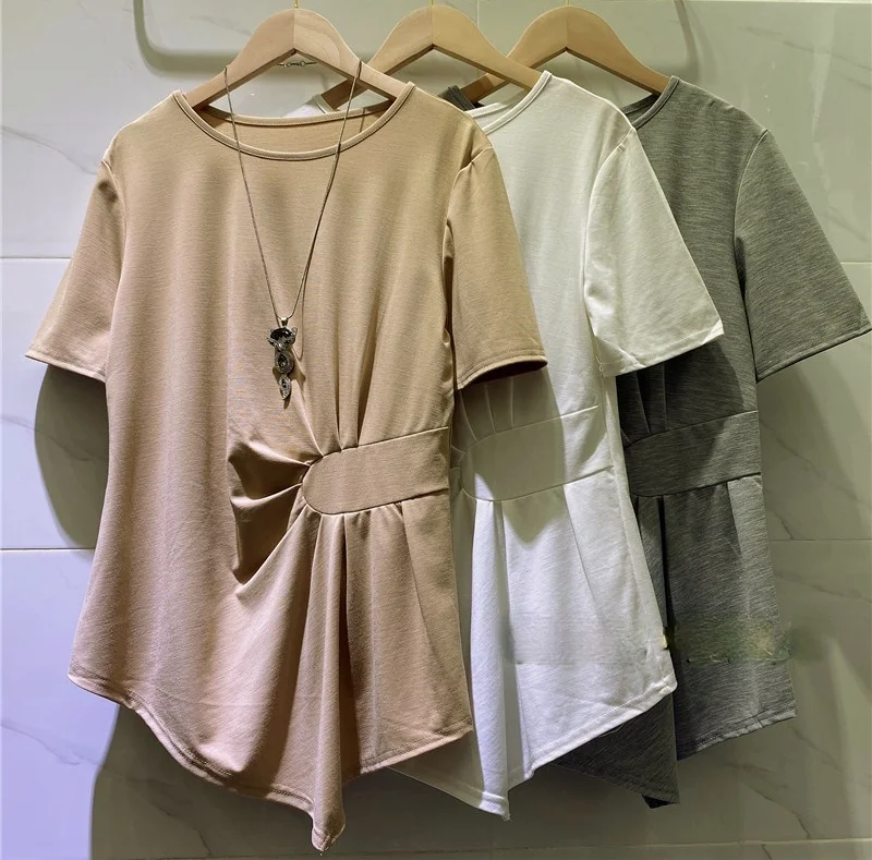 

2021 summer women short sleeve t shirts korean fashion tees