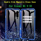 Магнитный поглощающий флип-чехол для телефона Xiaomi Mi 9 SE, металлический чехол с полным покрытием 360 градусов, двухсторонний стеклянный чехол для Mi 9 Mi9 SE