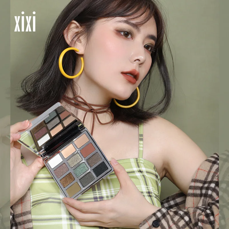 

Тени для век с алмазными звездами компактные Пудровые Тени для век 12 цветов матовые жемчужные тени для век