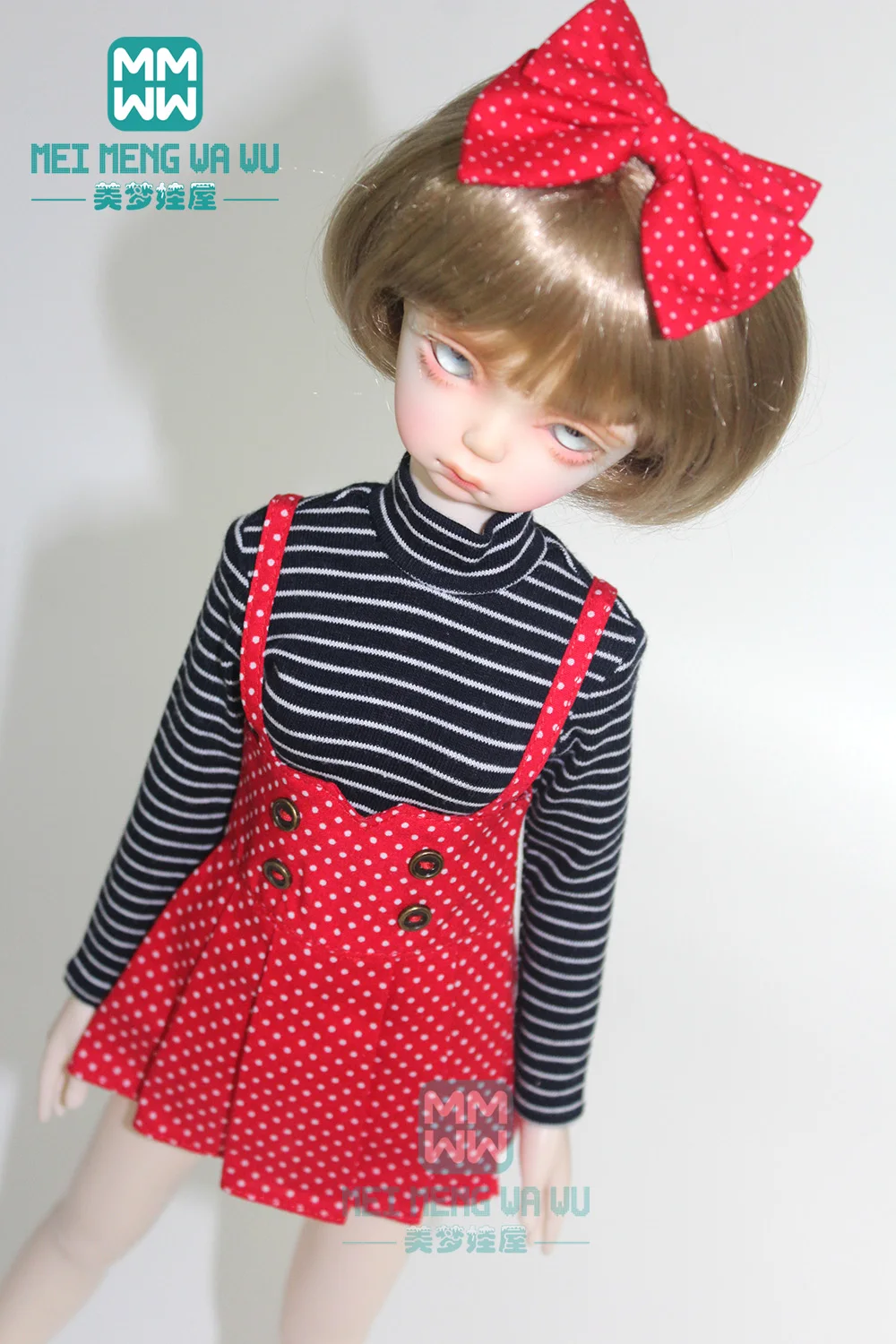 BJD куклы аксессуары Одежда для кукол подходит 43-45 см 1/4 MSD драгоценный камень XAGADOLL Высокий воротник футболка, ремень платье, обувь