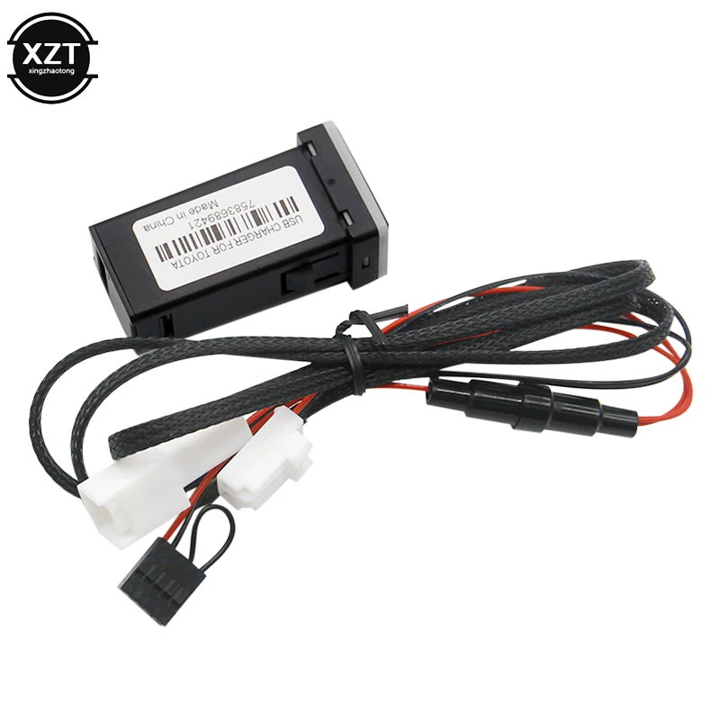 qc3 0 quick charge car charger 5v 3a 9v 2a double usb phone pda dvr adapter plug play cable for toyota free global shipping