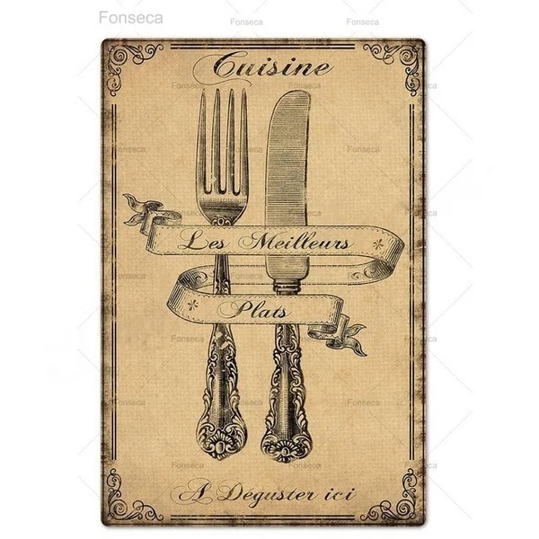 

Kitchen Metal Sign Plaque Metal Vintage Tin Sign Retro Kitchen Signs House Home Dinning Room Wall Decor Metal Signs