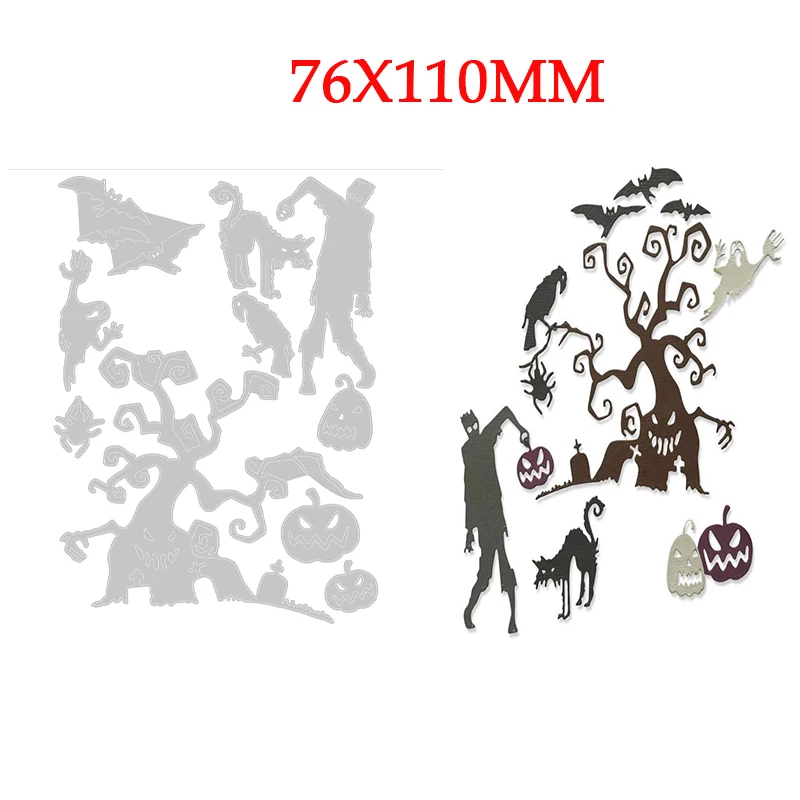 

Металлические штампы в виде зомби для Хэллоуина, трафареты для «сделай сам», скрапбукинг, фотоальбом, декоративные тисненые бумажные откры...