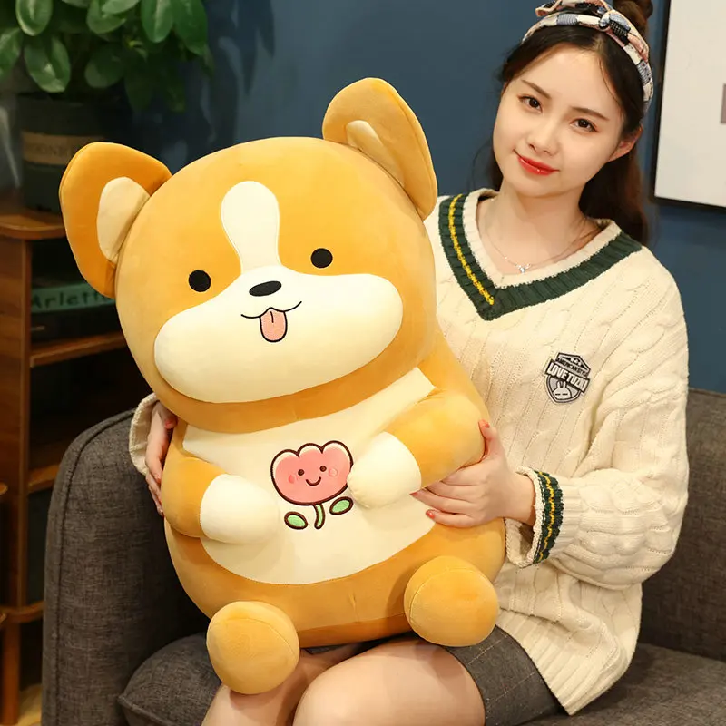 

35-60cm New Cartoon Kawaii Fat Dog Plush Toy Pillow Cushion Stuffed Cloth Doll Lovely Room Decor Baby Girls Kids Birhtday Gifts