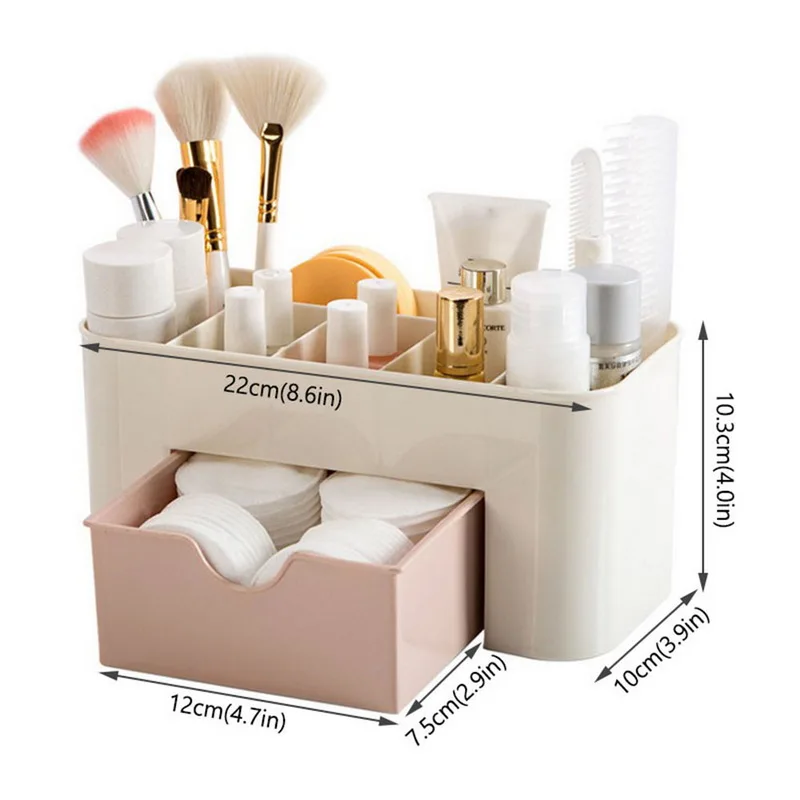 Acrylic Makeup Box Organizers Large Capacity Jewelry Cosmetic Storage With Drawer Plastic Lipstick Holder Sundries Container | Дом и сад