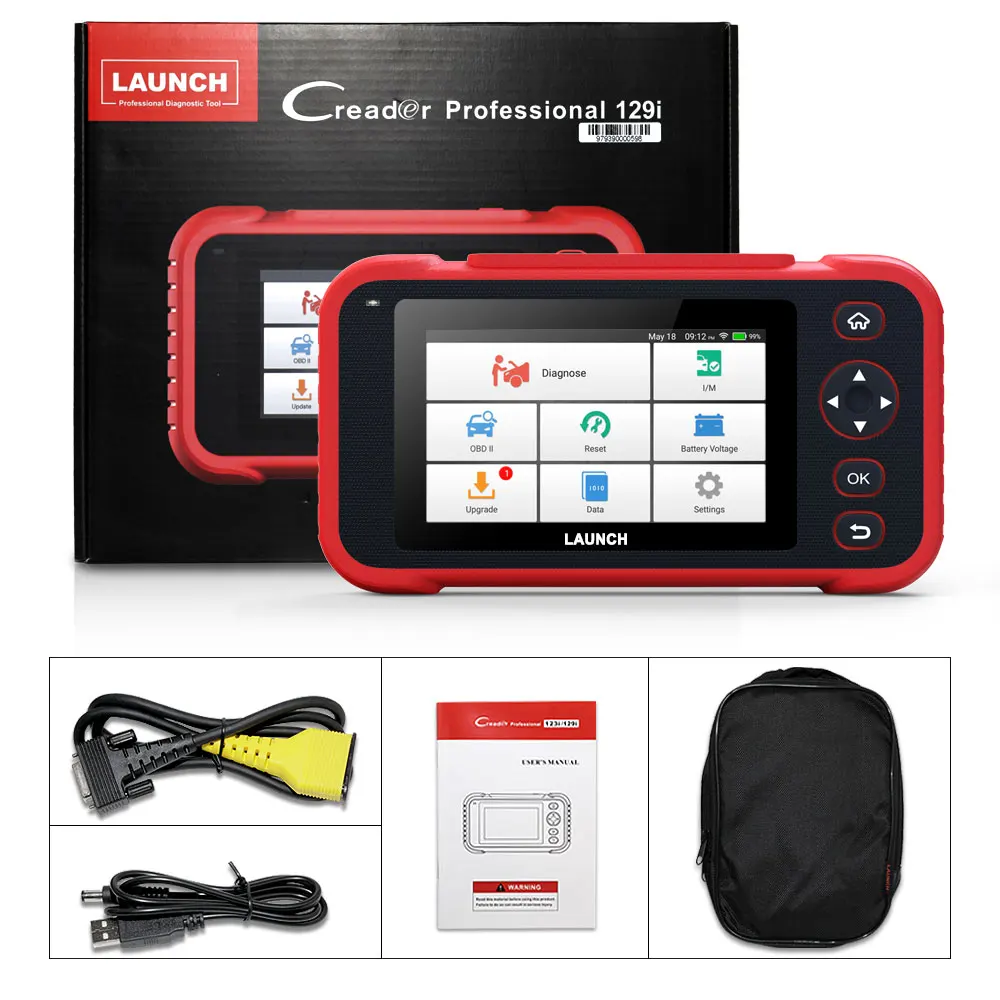 Запуск CRP129i Профессиональный OBD2 Автомобильный сканер считыватель кодеров SAS SRS EPB