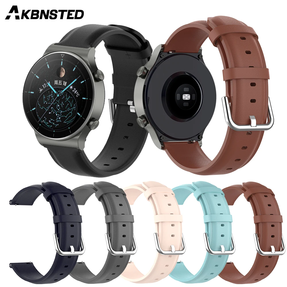 

AKBNSTED 22 мм ремешок для часов из натуральной кожи для Huawei Watch GT 2 46 мм/GT 2 Pro/Huami Amazfit GTR 47 мм/Stratos 3/GTR 2/Pace Watch