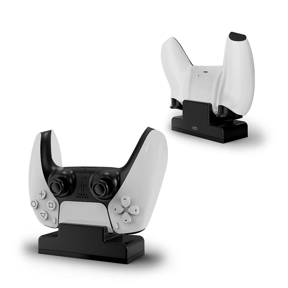 for playstation5 game controller charger dock station portable dual gamepad charging stand for ps5 gamepad accessories free global shipping
