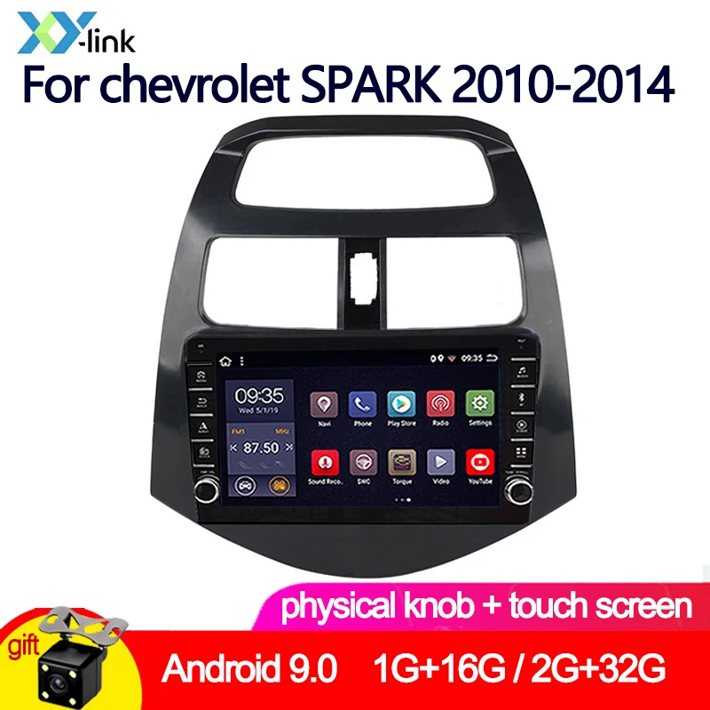 Автомагнитола на Android 9 0 с кнопкой и DVD-плеером для Chevrolet SPARK 2010-2014 система