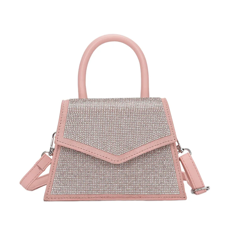 

Luxury Women Handbags And Purse Diamond Bling Pu Leather Handbags For Women Shoulder Bag High Quality Crossbody Bag Flap Design