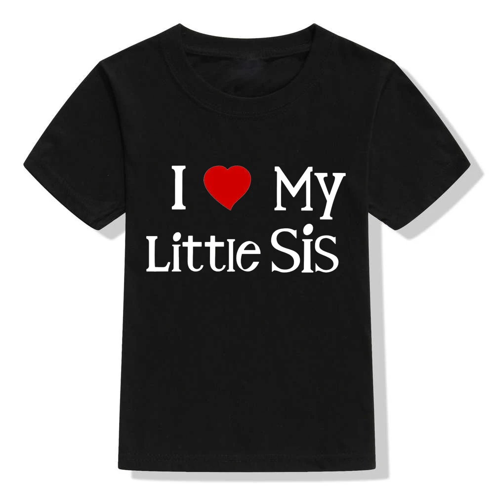 Camisetas de la familia "I Love My Sis" I Love My Bro Brother "y bodys para beb&eacute;s, playeras familiares a juego, env&iacute;o directo-3