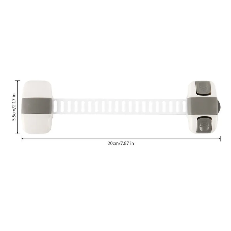 Protector de nevera ajustable de seguridad para ni&ntilde;os, pestillo de puerta de refrigerador de seguridad para beb&eacute;s, dispositivo de bloqueo para ni&ntilde;os-5