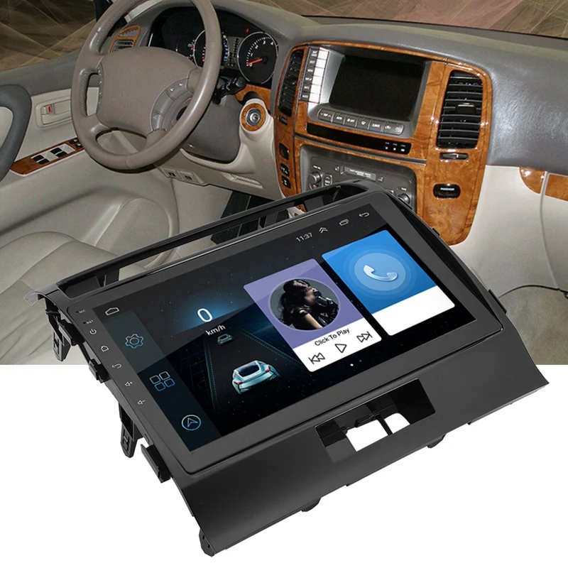 10 1 дюймов Android 9 2Din HD четырехъядерный автомобильный MP5 плеер для Toyota Land Cruiser 2007-2012