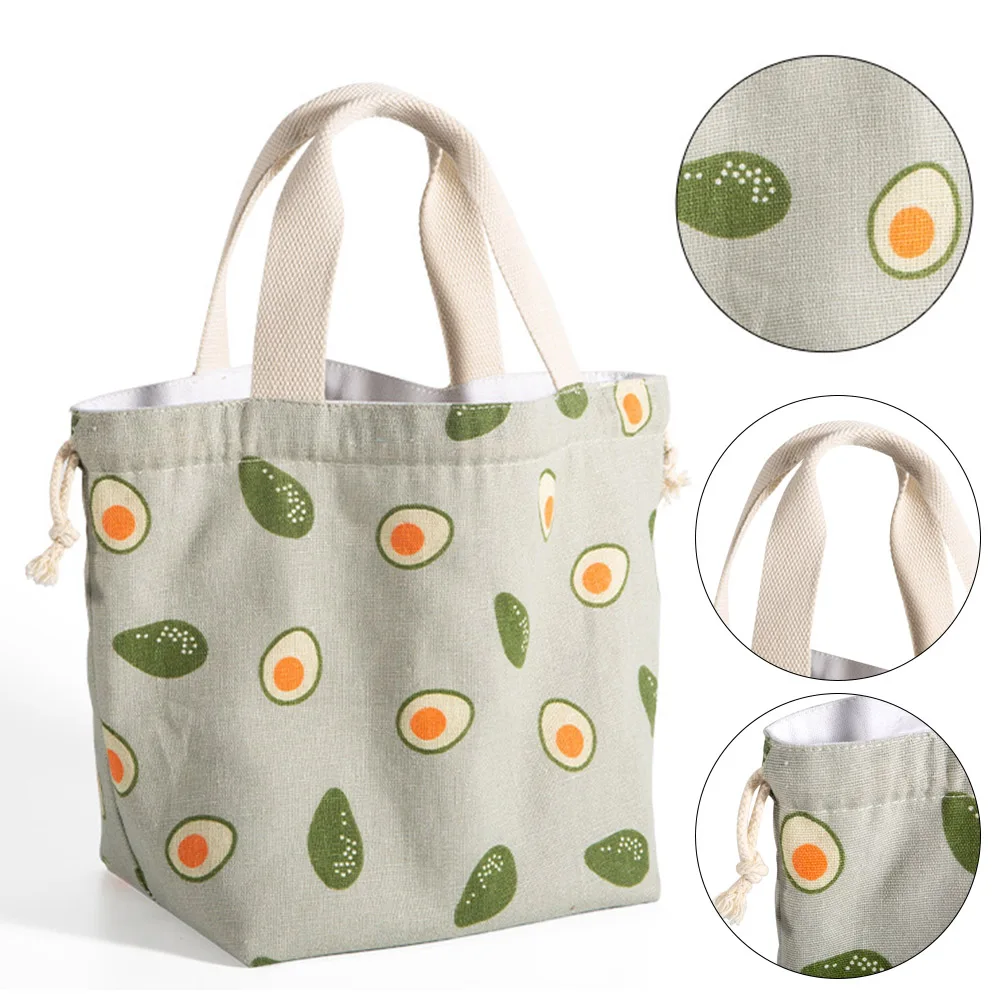 

Picnic Japanese Style Portable Cartoon Storage Travel Lunch Bag Students School Cute Bento Pouch With Drawstring Multifunctional