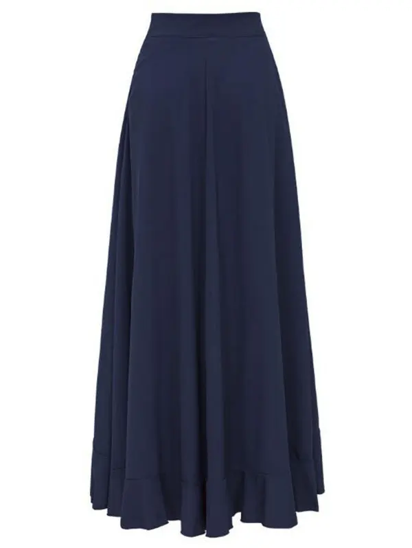 ROSEGAL Women Chiffon Skirt PantsKnot Tie Waist Ruffle Long Skirts Style Pants Elegant Wide Leg plus size 2019 | Женская одежда
