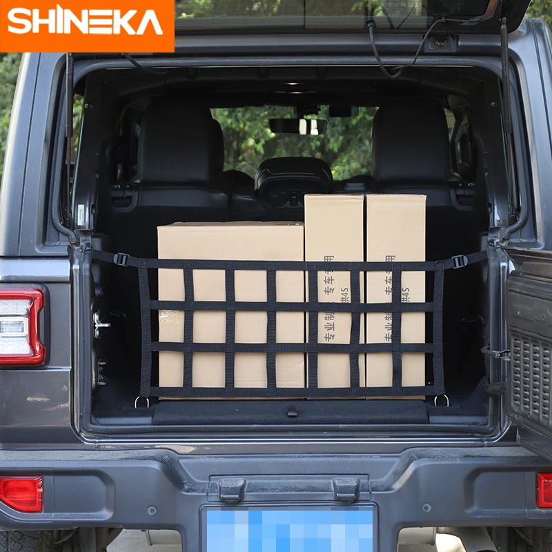 

Car Covers For Jeep Wrangler JL 2019 2020 Car Multifunction Trunk Cargo Storage Net Cover Accessories For Jeep Wrangler JL 2018+