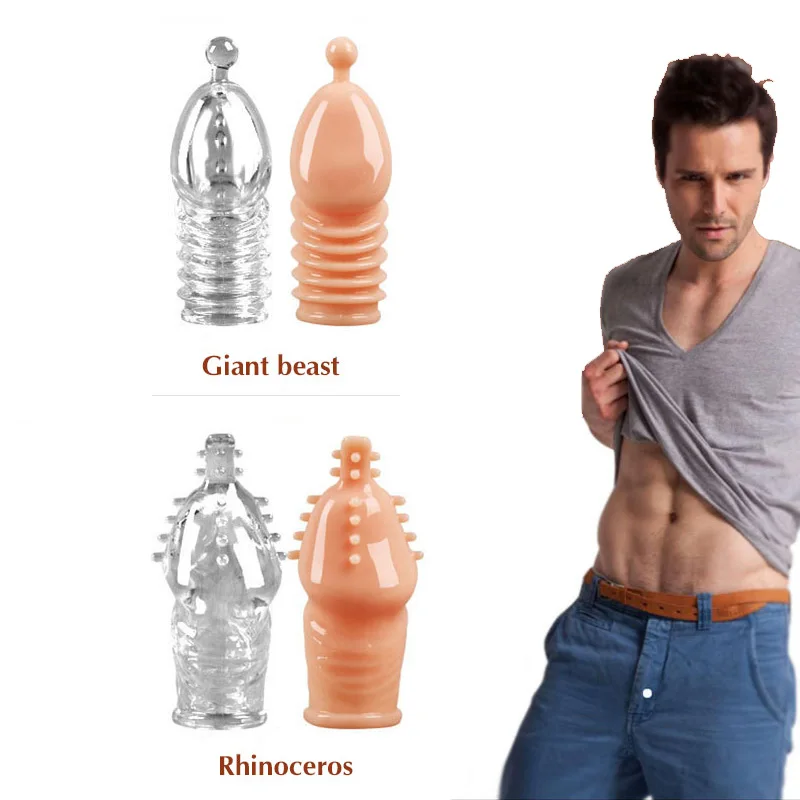 Удлиненные многоразовые презервативы для увеличения удлиняющие кольца пениса