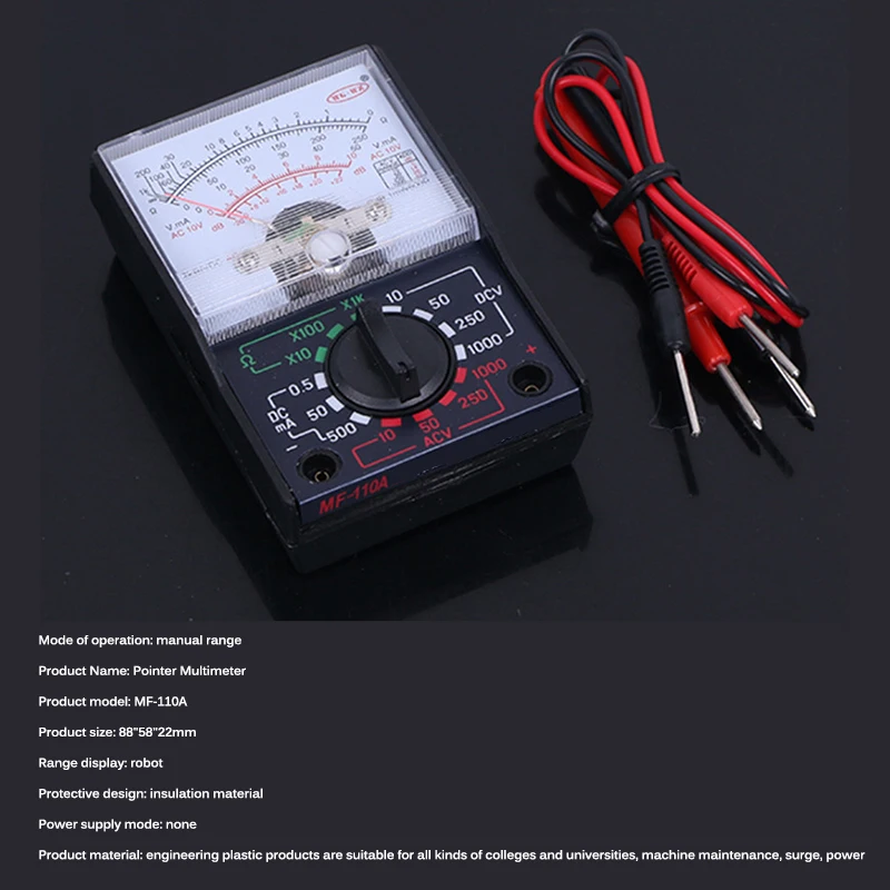 Высококачественный мультиметр указатель черная безопасная Точная указка