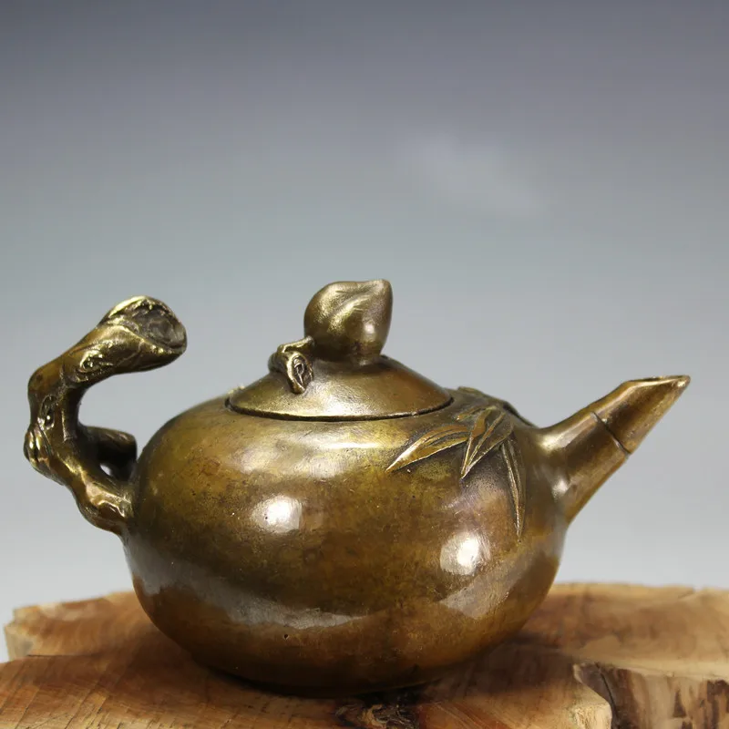Античный медный чайник ручной работы для вина специальные украшения дома|Статуи