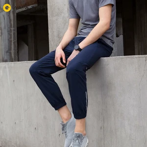 Image 1 - Штаны Xiaomi Amazfit мужские спортивные, джоггеры на молнии с карманами, быстросохнущие, отражающие, синие, L