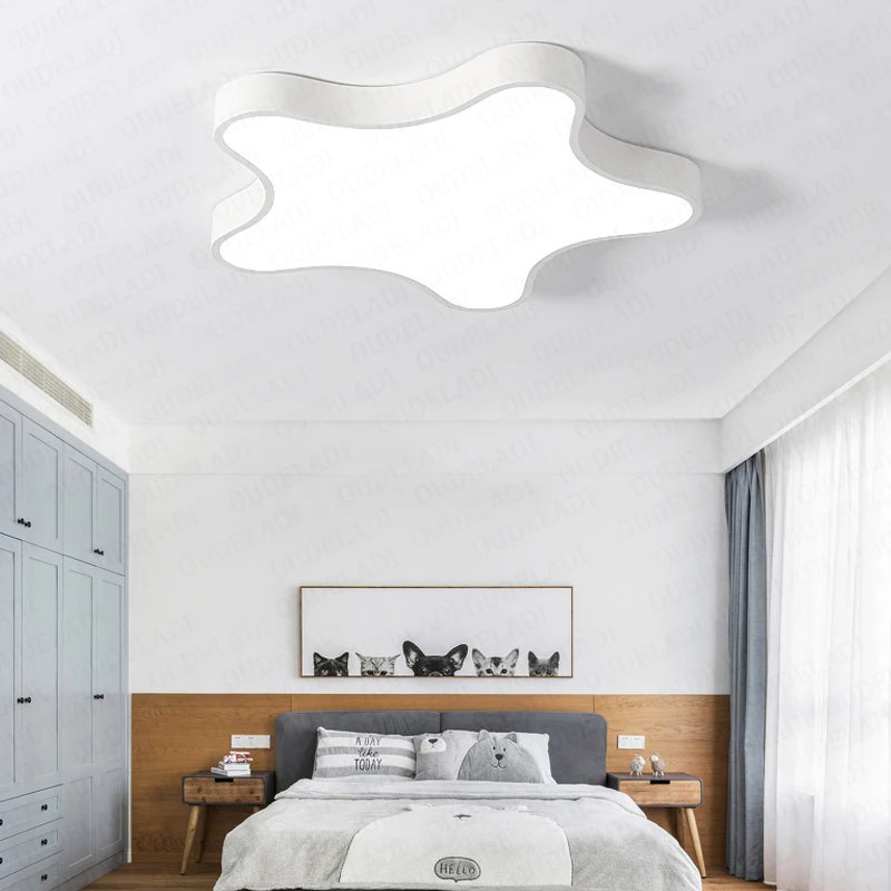 Luces de techo modernas para dormitorio de niños, lámpara de techo Led rosa y azul, accesorios para dormitorio infantil