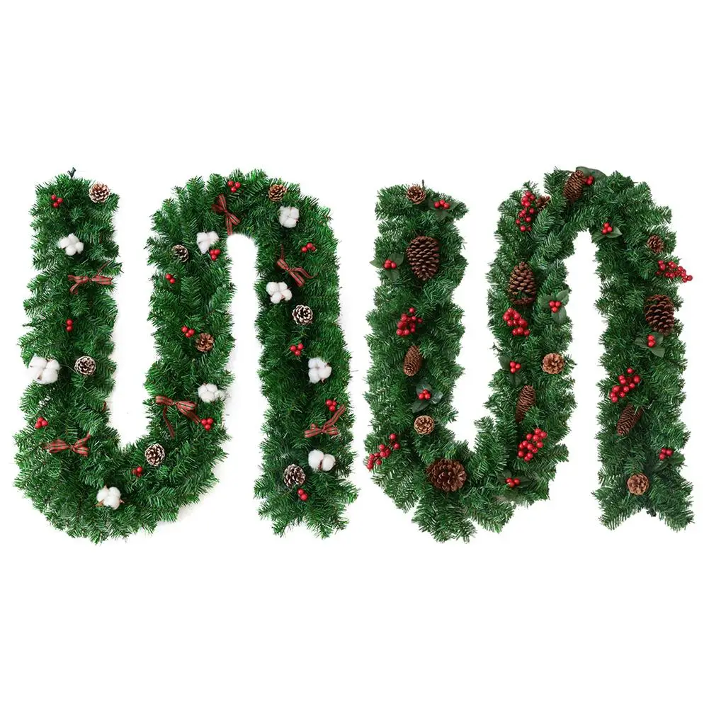 Рождественская гирлянда из ротанга традиционный Рождественский венок подвесной