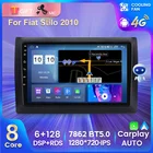 Автомобильный мультимедийный видеоплеер 6 + 128G Android 11 RDS для FIAT Stilo 2010, Авторадио, GPS-навигация, BT carplay, экран IPS 1280*720