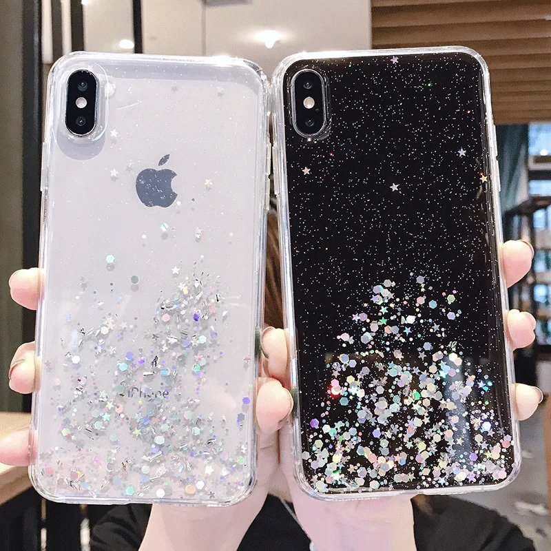 Чехол для huawei P 30 Pro, блестящие Серебристые чехлы из фольги со звездами для huawei P20 P30 Lite Pro Light P20Pro, блестящая прозрачная задняя крышка из ТПУ